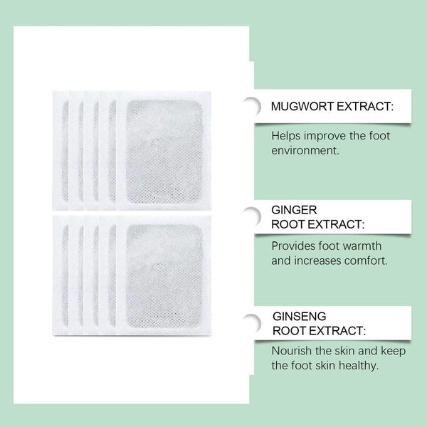100% 🥉 Pure Sole Herbal & Gentle Ingredient Detox Foot Pads Buy 10 Get 10 Free (Pack of 20)