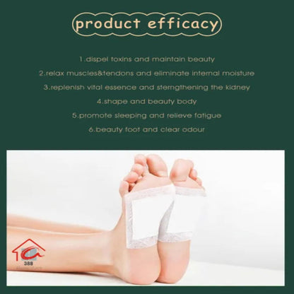 100% 🥉 Pure Sole Herbal & Gentle Ingredient Detox Foot Pads Buy 10 Get 10 Free (Pack of 20)